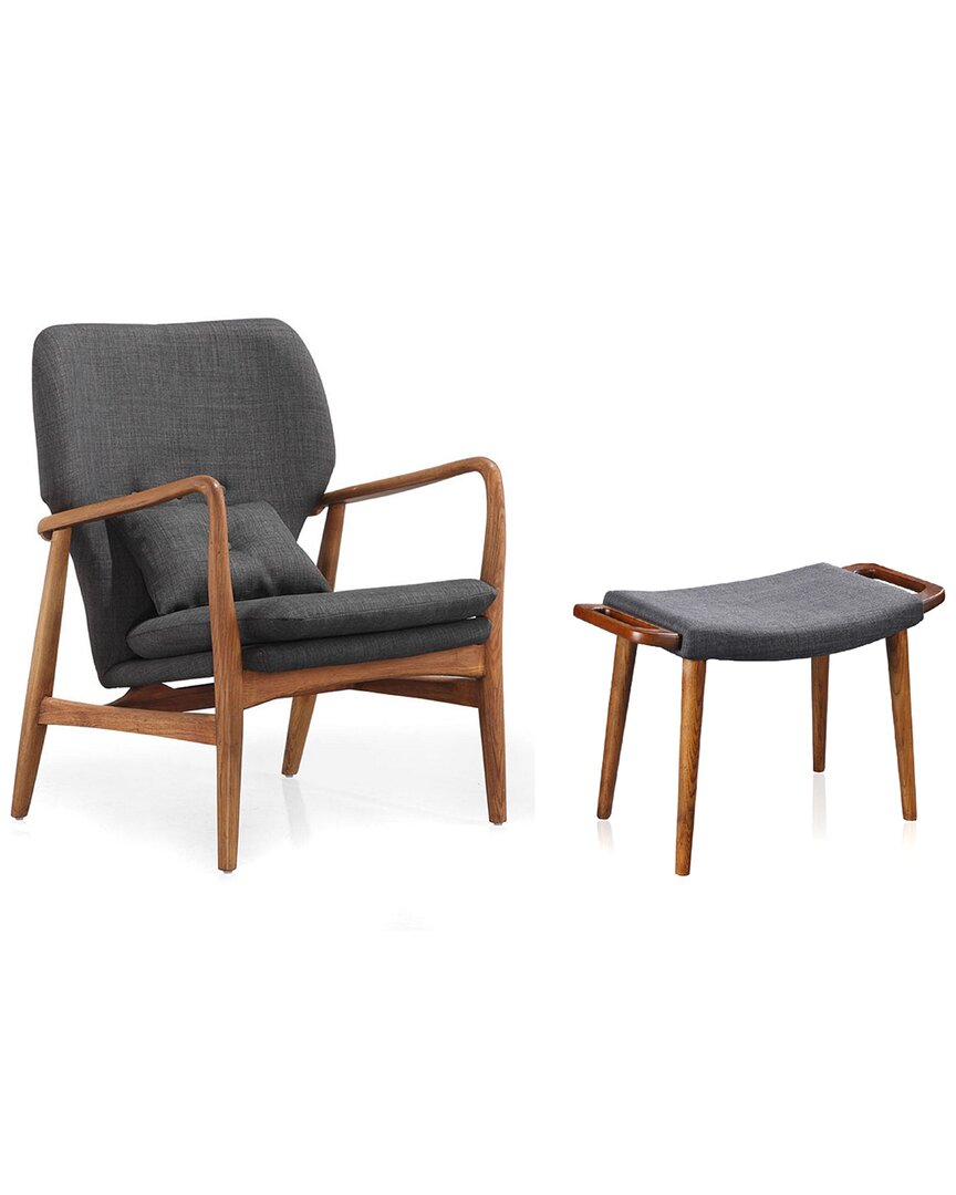 Manhattan Comfort 2pc Bradley Accent Chair & Ottoman Set