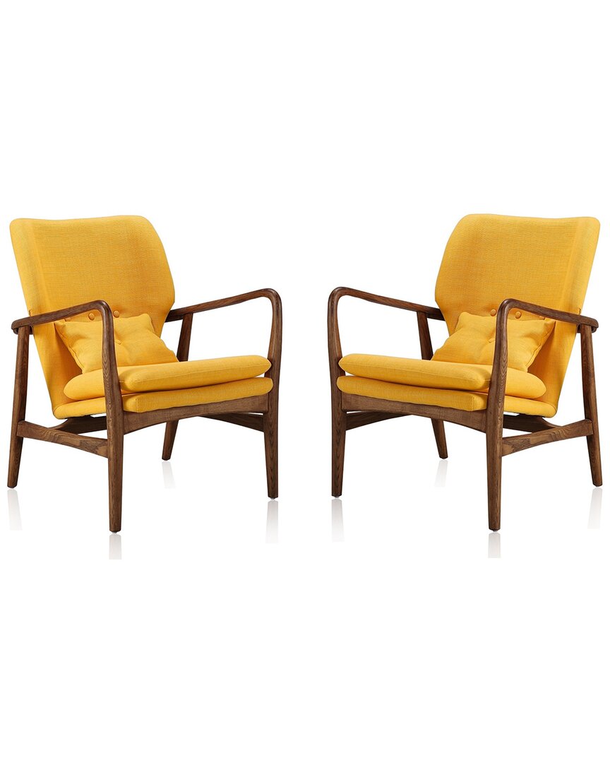 Manhattan Comfort Set Of 2 Bradley Accent Chairs