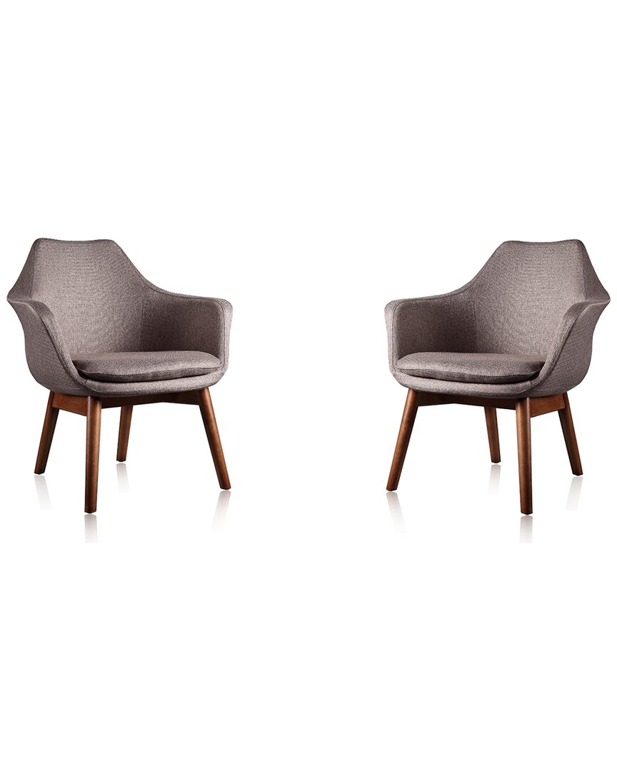 Manhattan Comfort Set Of 2 Cronkite Accent Chairs