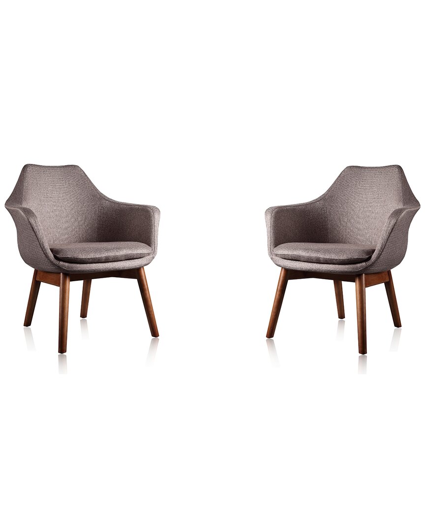 Manhattan Comfort Set Of 2 Cronkite Accent Chairs