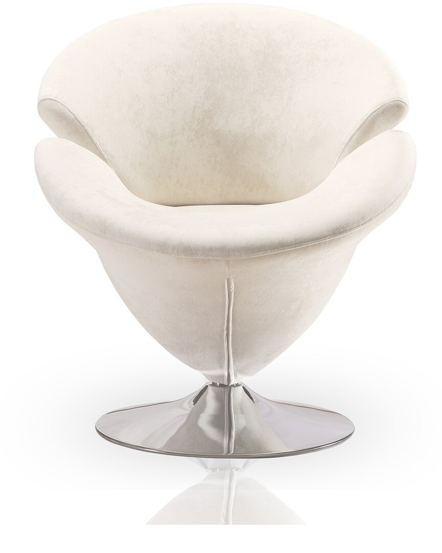 Manhattan Comfort Set Of 2 Tulip Swivel Accent Chairs