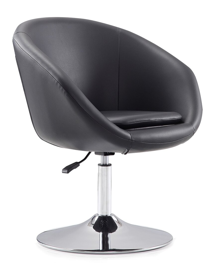 Manhattan Comfort Hopper Swivel Adjustable Height Faux Leather Chair