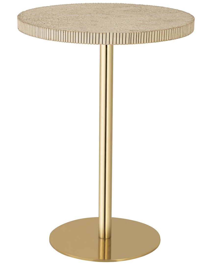 Tov Fiona Marble Side Table In Gold