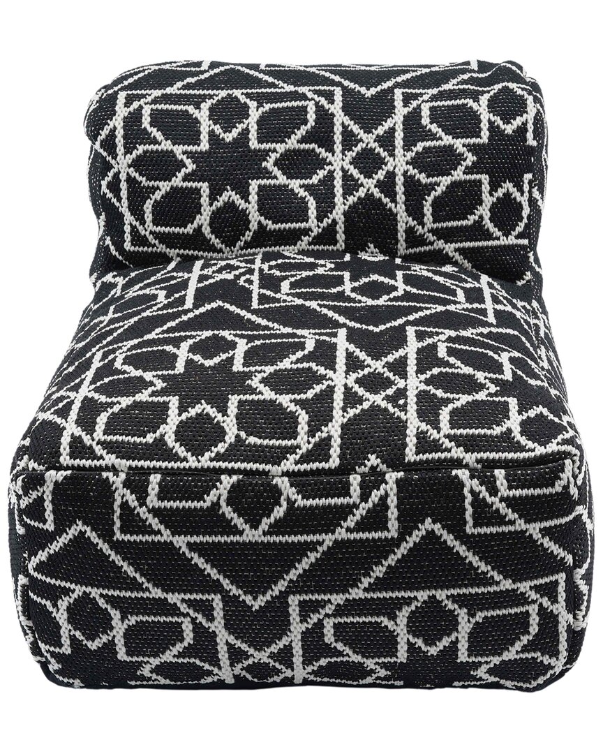Tov Furniture Chiara Outdoor Accent Pouf In Black