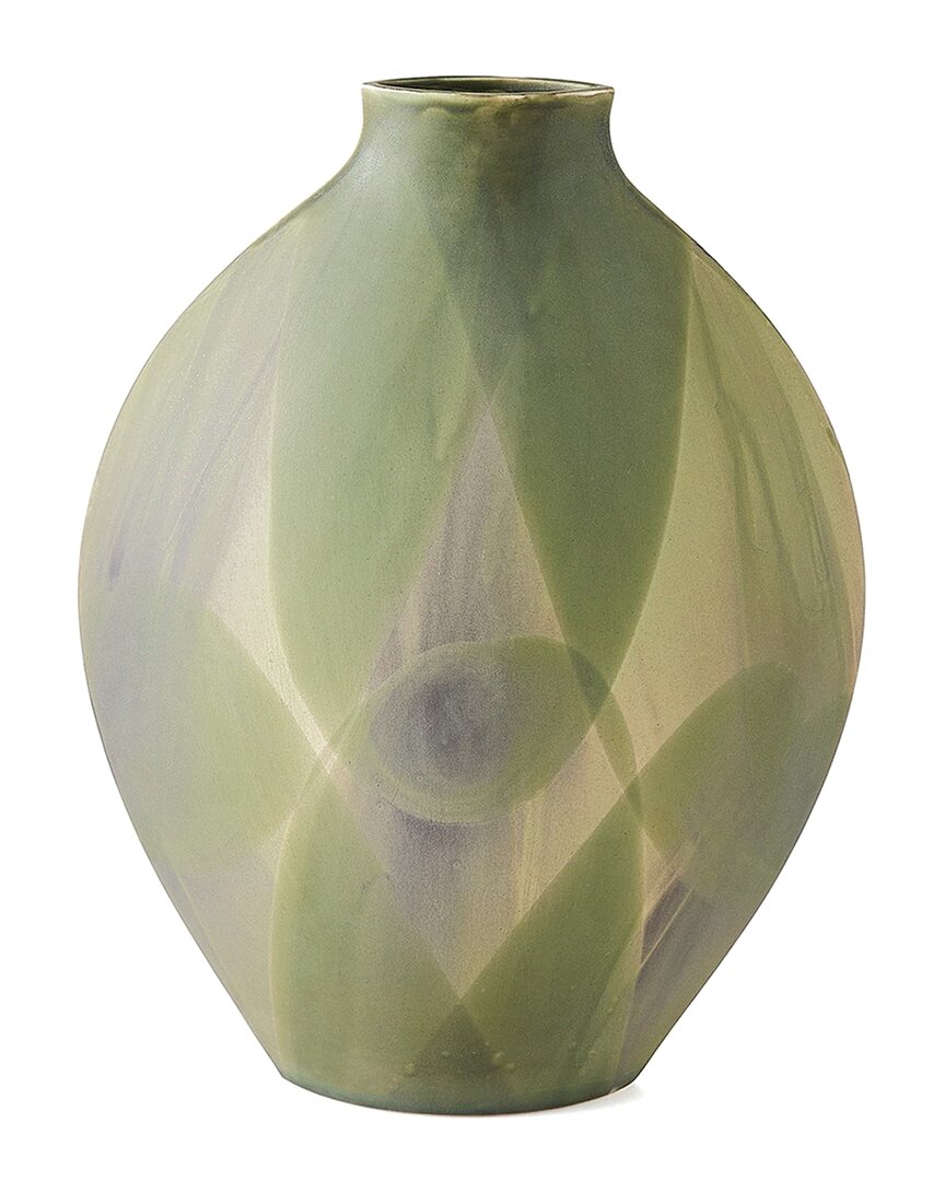 Global Views Small Helios Vase In Green
