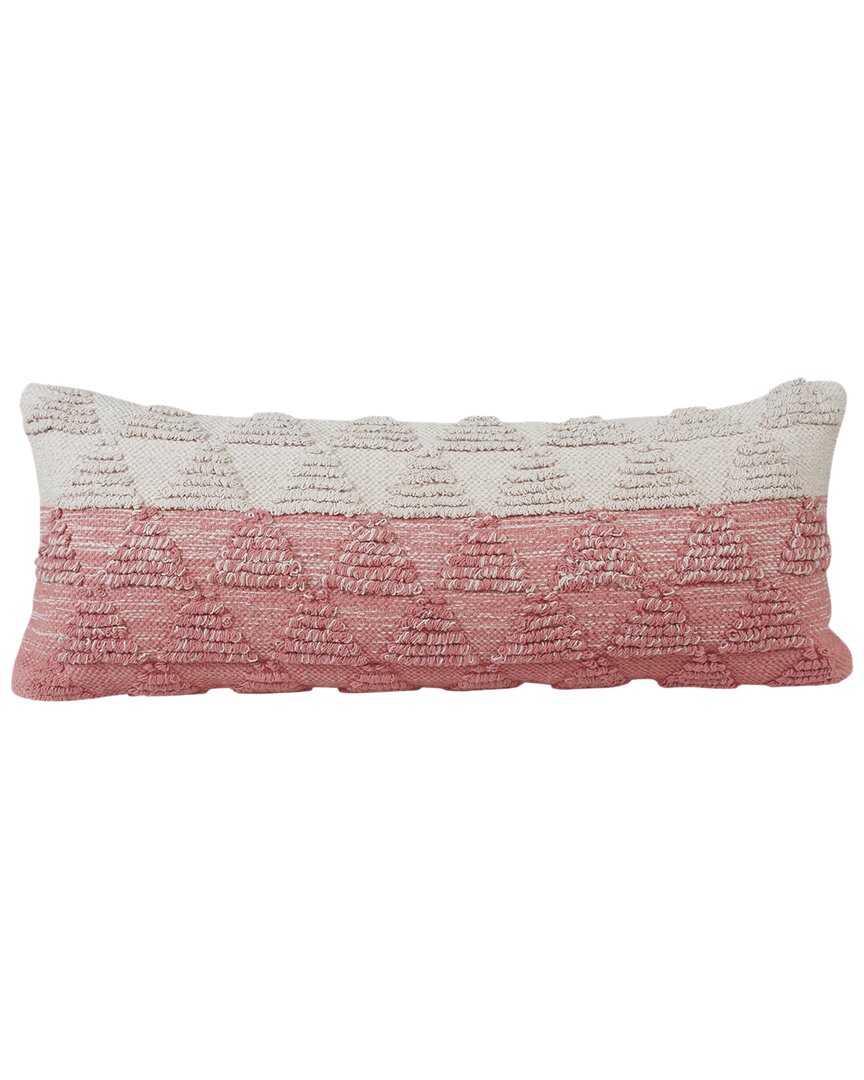 Lr Home Raelene Geometric Textured Triangle Lumbar Throw Pillow In Pink
