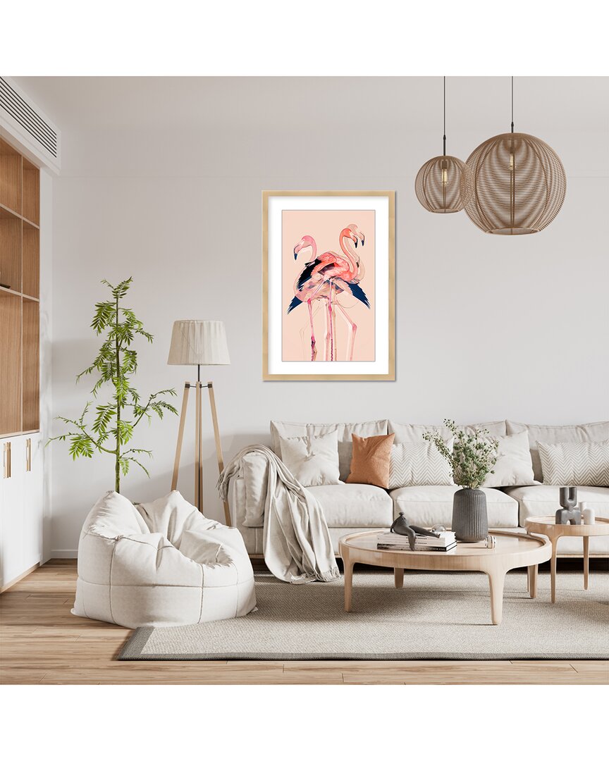 Ready2hangart Flamingo Flares: Layers Of Abstraction By Baard Martinussen Wall Art
