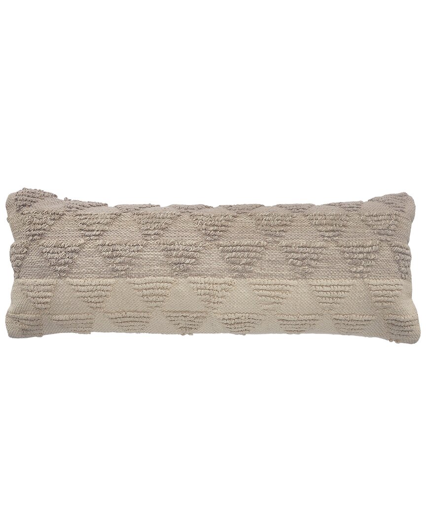 Lr Home Geometric Textured Lumbar Decorative Pillow