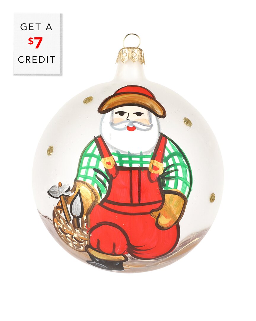 Vietri Old St. Nick Gardener Christmas Ornament