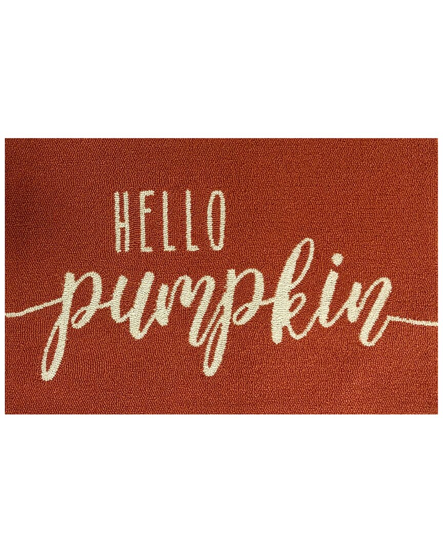 The Rug Market Hello Pumpkin 24x36in Doormat In Orange