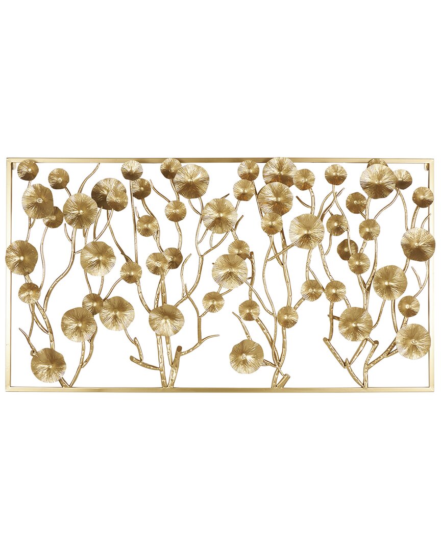 Peyton Lane The Novogratz Floral Dimensional Wall Decor In Gold
