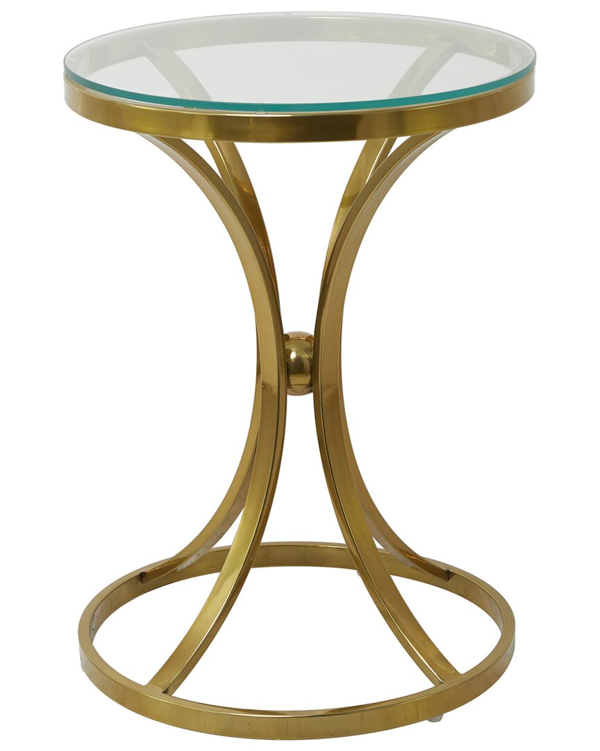 Peyton Lane Hourglass Accent Table In Gold