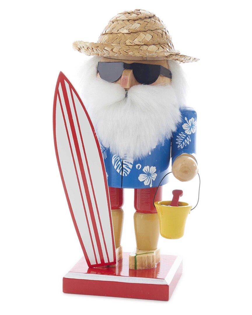 Kurt Adler 8in Surfer Santa Nutcracker