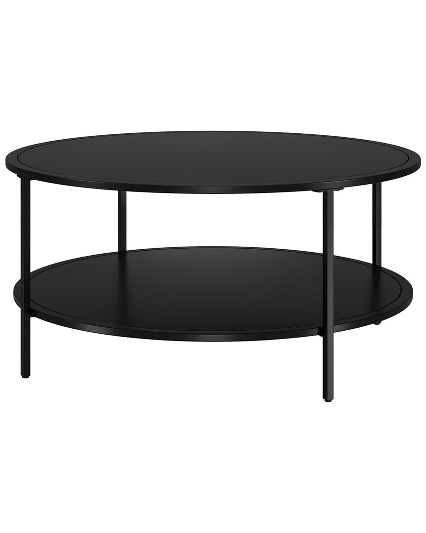 Abraham + Ivy Sivil 36'' Wide Round Coffee Table With Metal Top In Black