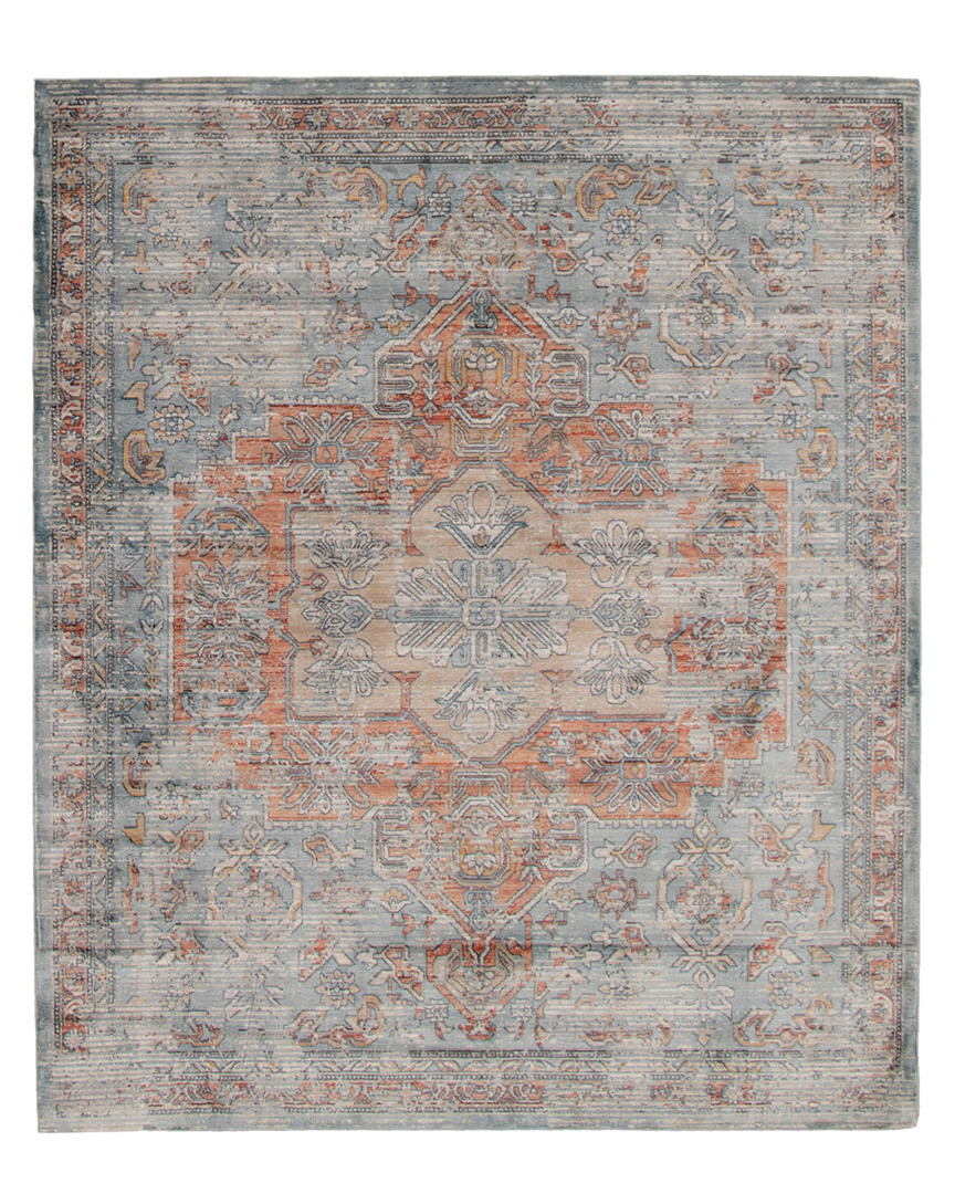 Ecarpet Bahama Heriz Vintage Distressed Rug In Blue