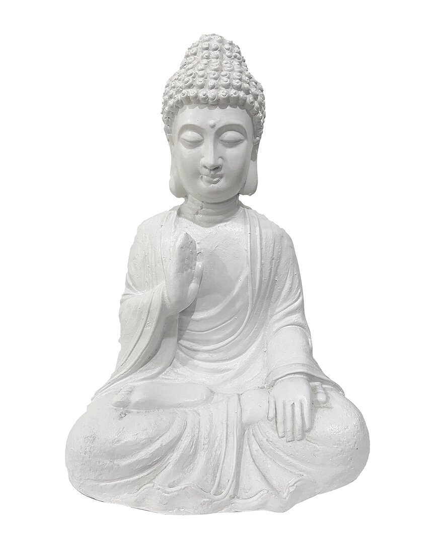 G.t. Direct Corporation Gt Direct 16.3in Meditating Buddha Statue In Grey
