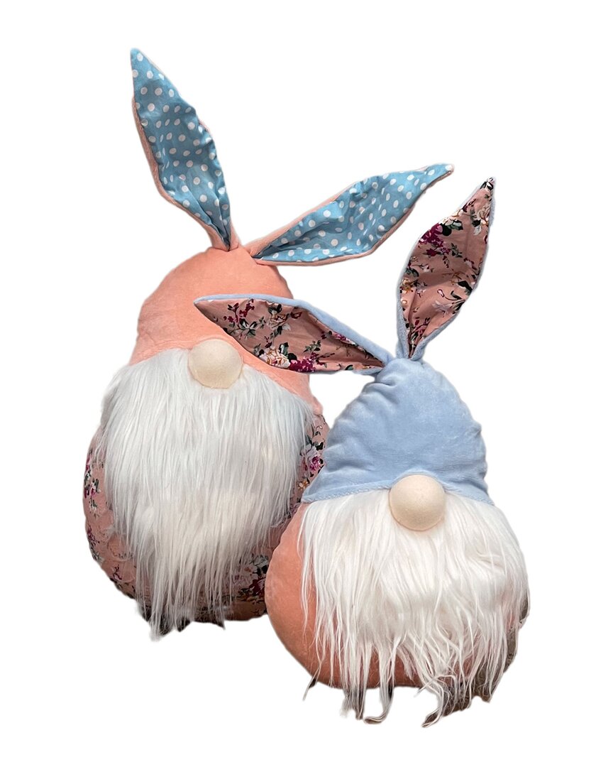 G.t. Direct Corporation Gt Direct 16.1in Decorative Bunny Ears Gnome In Blue