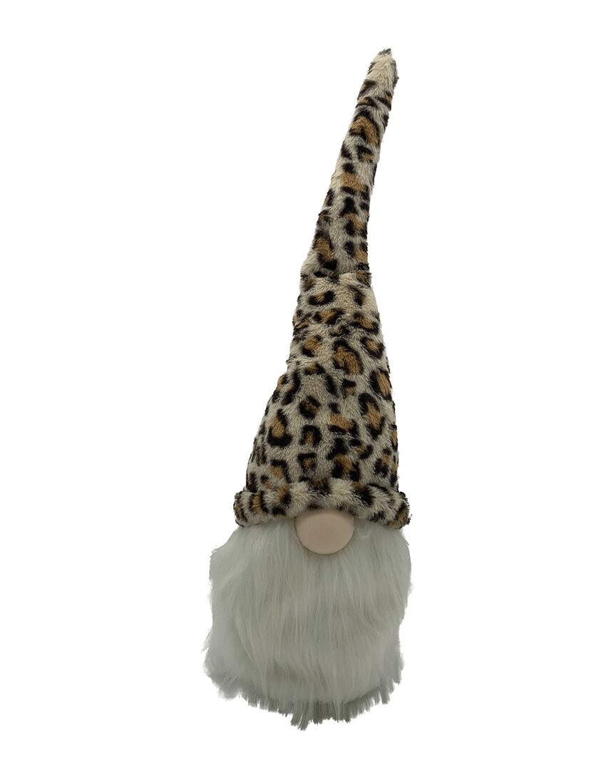 G.t. Direct Corporation Gt Direct 28in Cheetah Hat Sitting Gnome In Brown