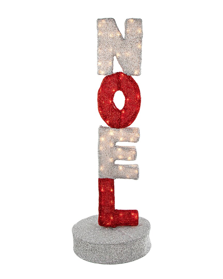 Shop Northlight 39in Lighted Red & Silver Noel Outdoor Christmas Display
