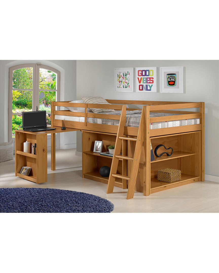 Alaterre Roxy Wood Junior Loft Bed With Pull-out Desk