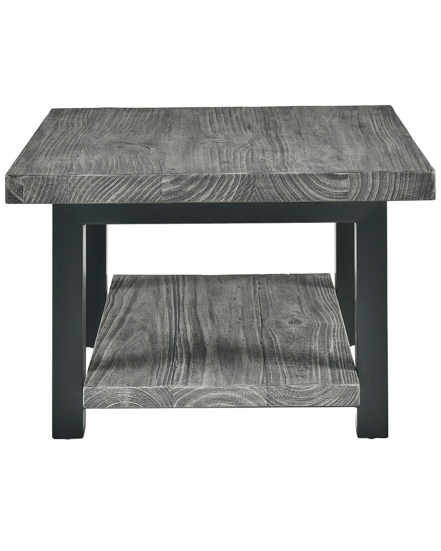 Alaterre Pomona 27in Metal And Wood Square Coffee Table