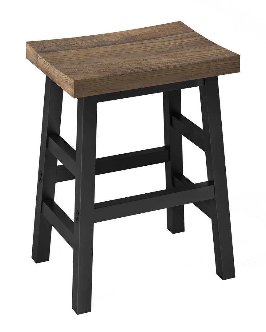Alaterre Pomona - Wood 26in Counter Stool With Metal Legs