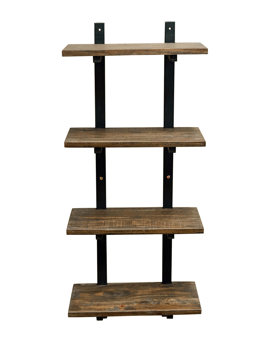 Alaterre Pomona 48inh Metal And Solid Wood Wall Shelf