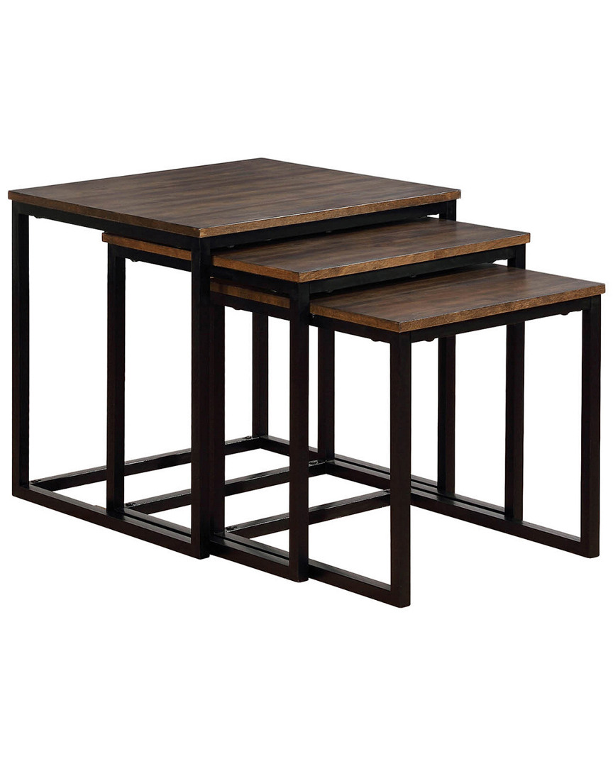 Alaterre Arcadia Acacia Wood 24in Square Nesting End Tables
