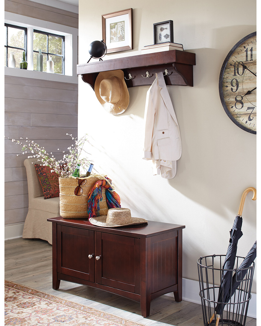 Alaterre Shaker Cottage Tray Shelf With Cabinet Bench