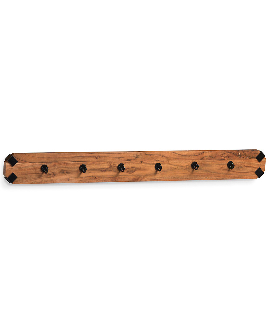 Alaterre Ryegate Solid Wood With Metal Wall Coat Hook