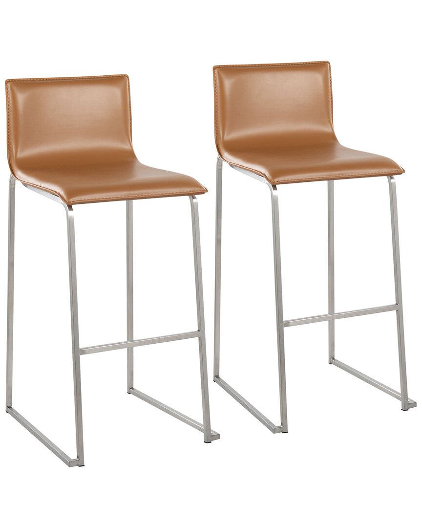 Shop Lumisource Mara Barstool Set Of 2 In Silver