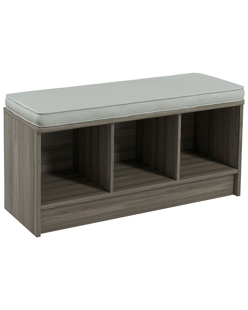 Closetmaid Cubeicals 3-cube Storage Bench With Grey Cushion