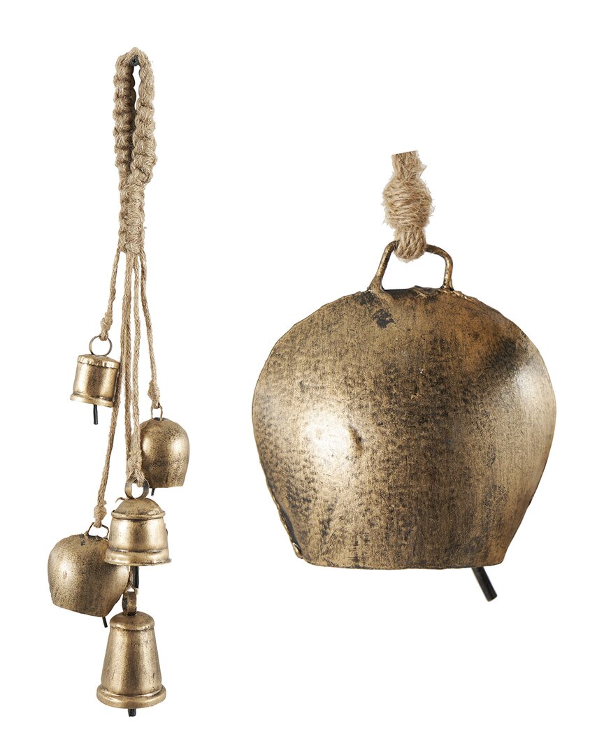 Peyton Lane Decorative Cow Bells In Brown