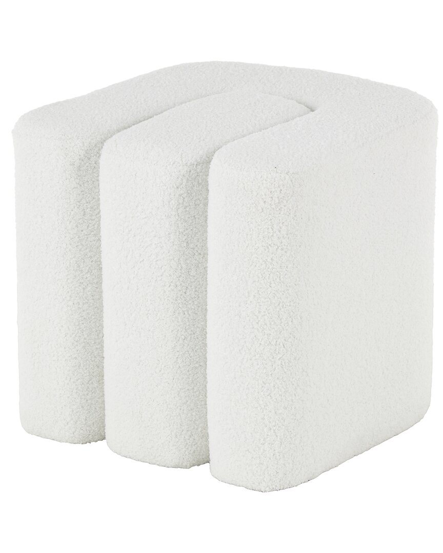 Peyton Lane Ottoman In White