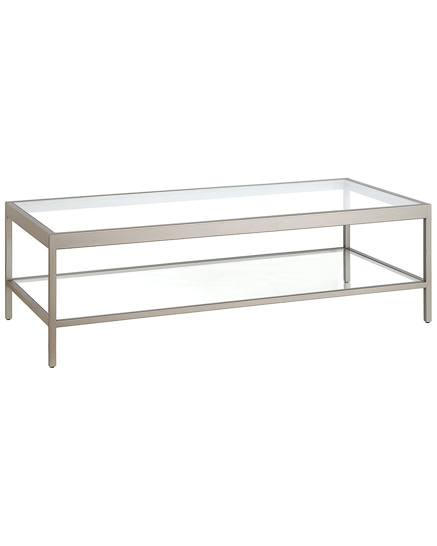 Abraham + Ivy Alexis 54in Satin Nickel Coffee Table In Silver