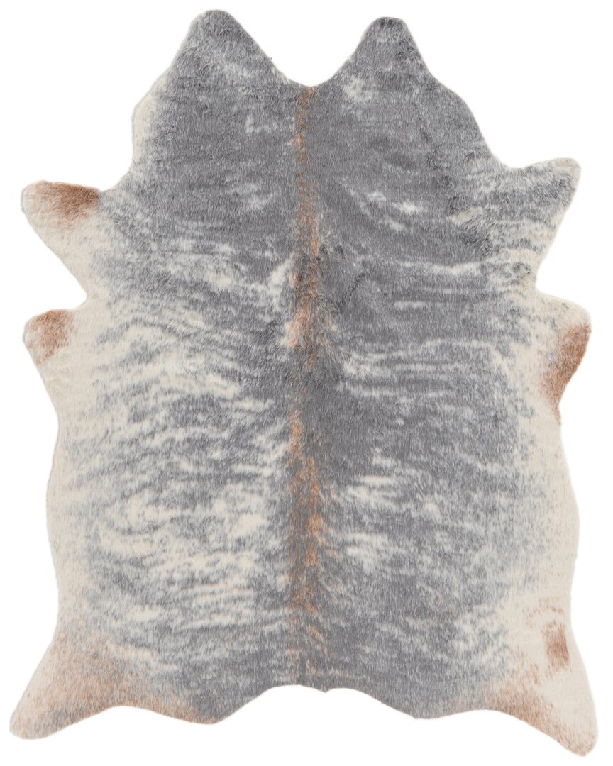 Linon Mix Design Area Rug In Grey