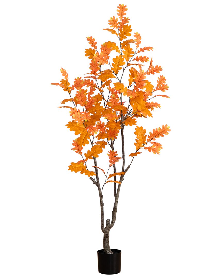 Nearly Natural 6ft. Autumn Oak Artificial Fall Tree In Multi