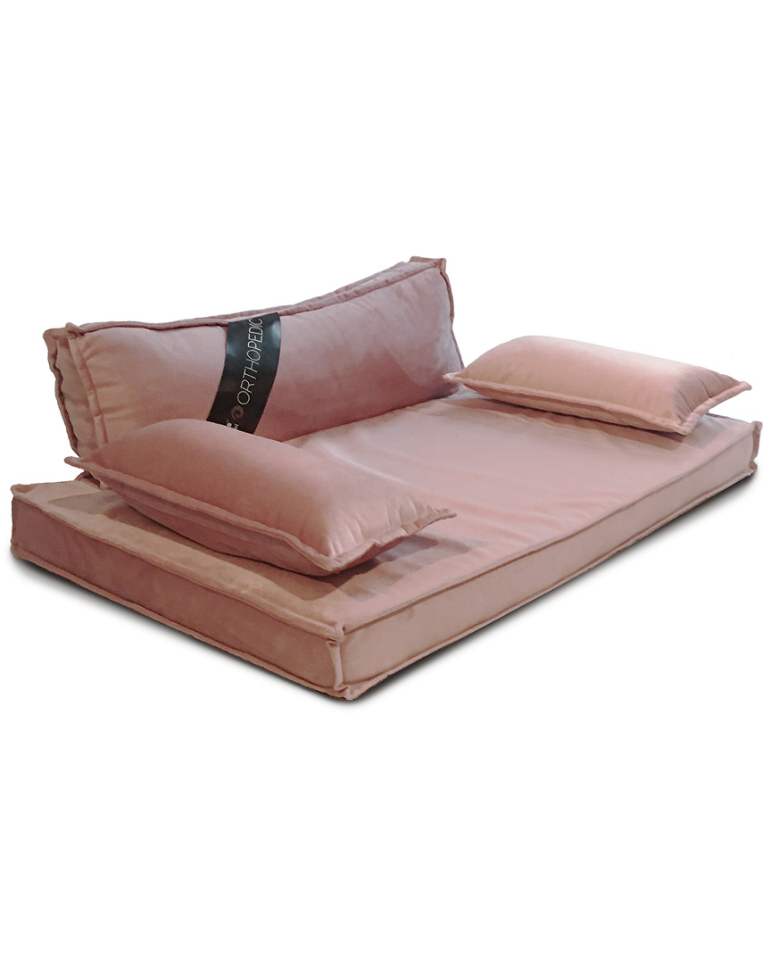 Precious Tails Small Modern Sofa Pet Bed In Pink
