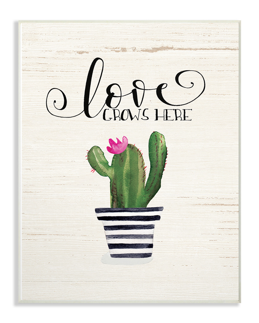 Stupell Love Grows Here Cactus