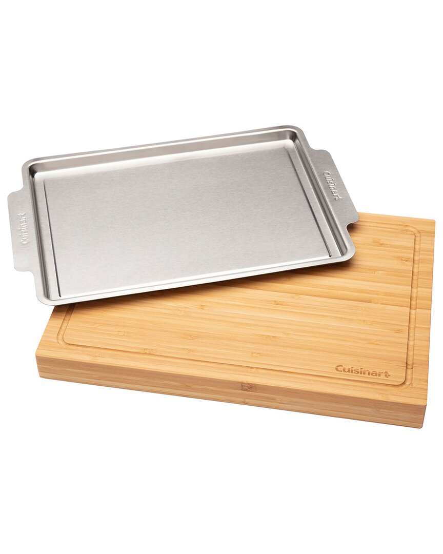 Cuisinart Bamboo Cutting Board With Slide Out Tray