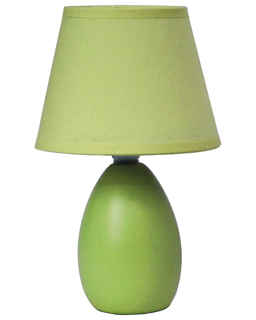 Lalia Home Laila Home Mini Egg Oval Ceramic Table Lamp In Green