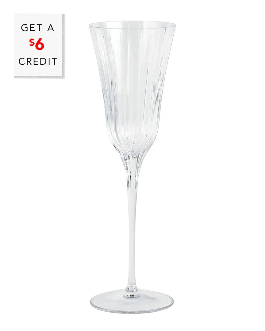 Vietri Natalia Champagne Glass With $5 Credit In Clear