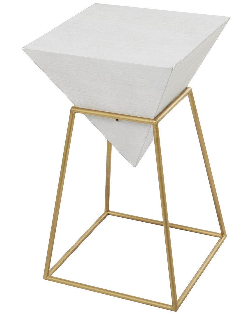 PEYTON LANE PEYTON LANE GEOMETRIC INVERTED PYRAMID ACCENT TABLE WITH STAND
