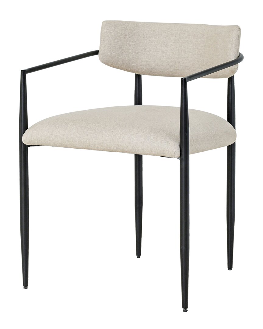 Tov Furniture Forte Forged Iron Upholstered Dining Chair