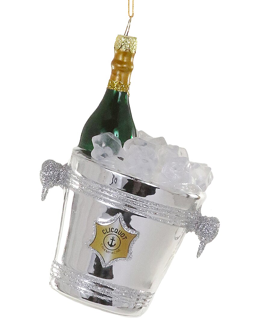 Cody Foster & Co. Champagne On Ice Ornament In Multi