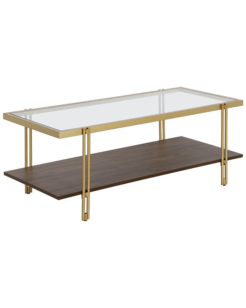 Abraham + Ivy Inez Rectangular Coffee Table In Gold