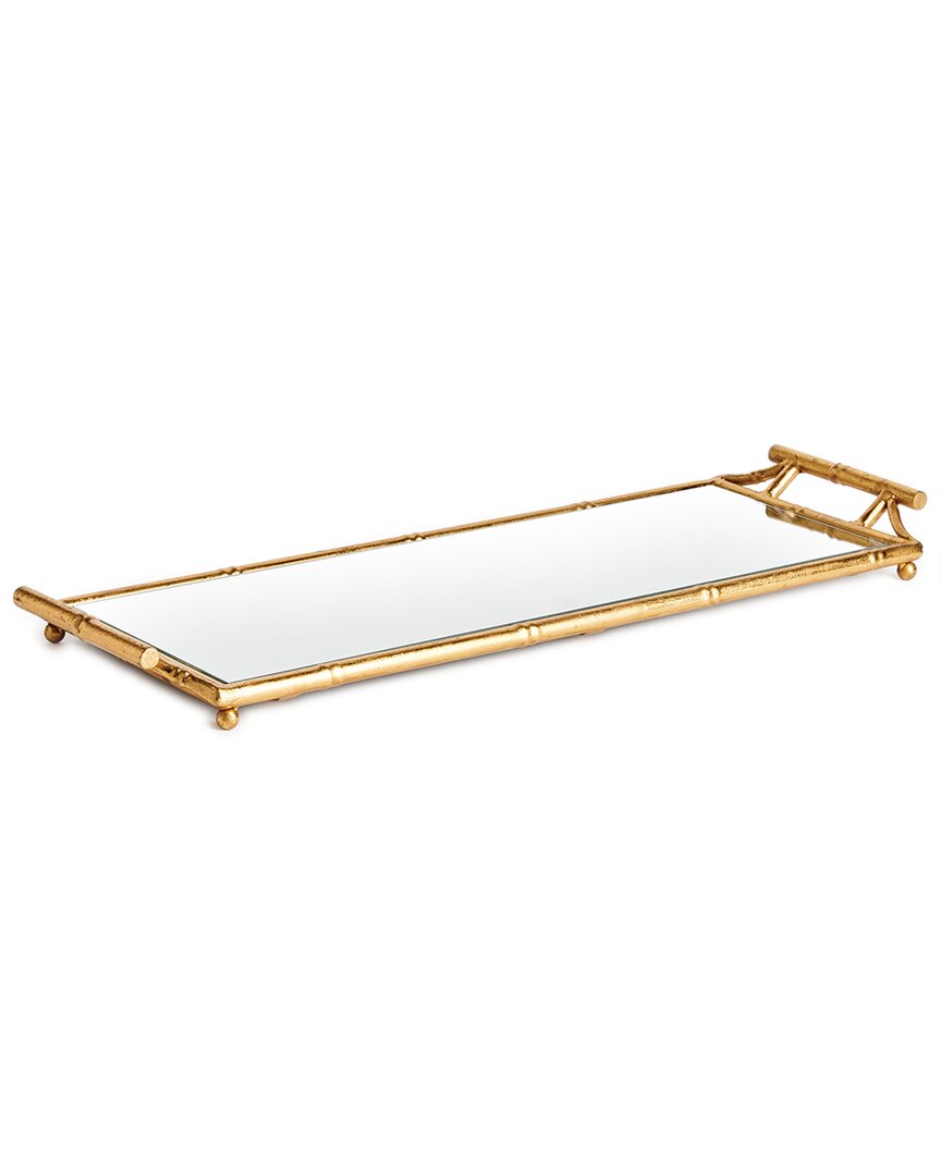 Napa Home & Garden Daphne Narrow Mirrored Tray With Handles Gold