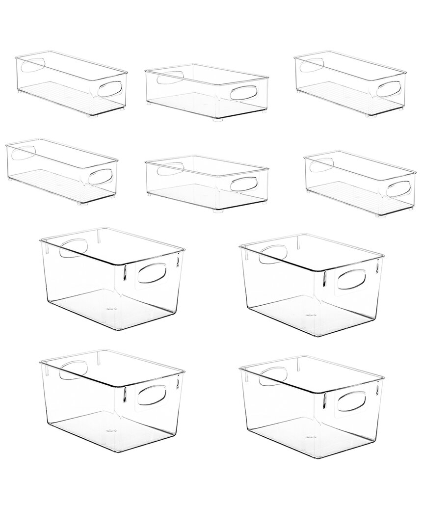 Sorbus Clear Organizer Bins (set Of 10) In Nocolor