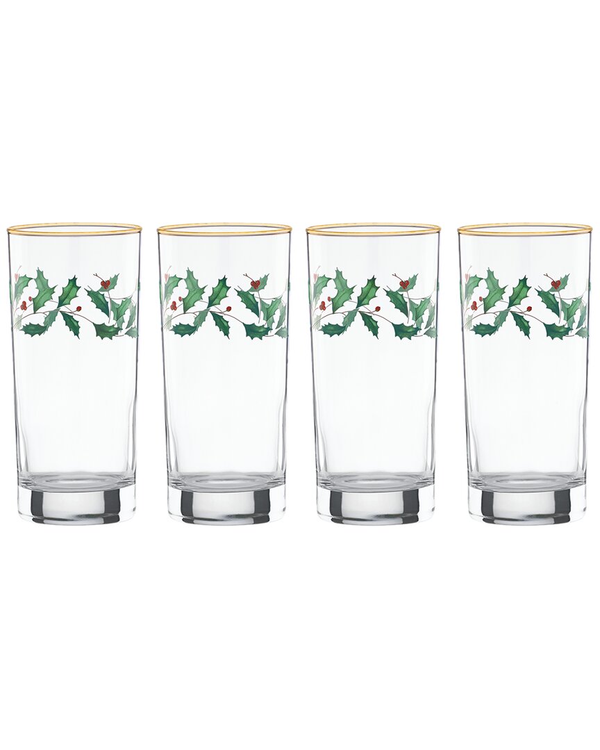 Shop Lenox Holiday 4pc Highball Glass Set In Multicolor