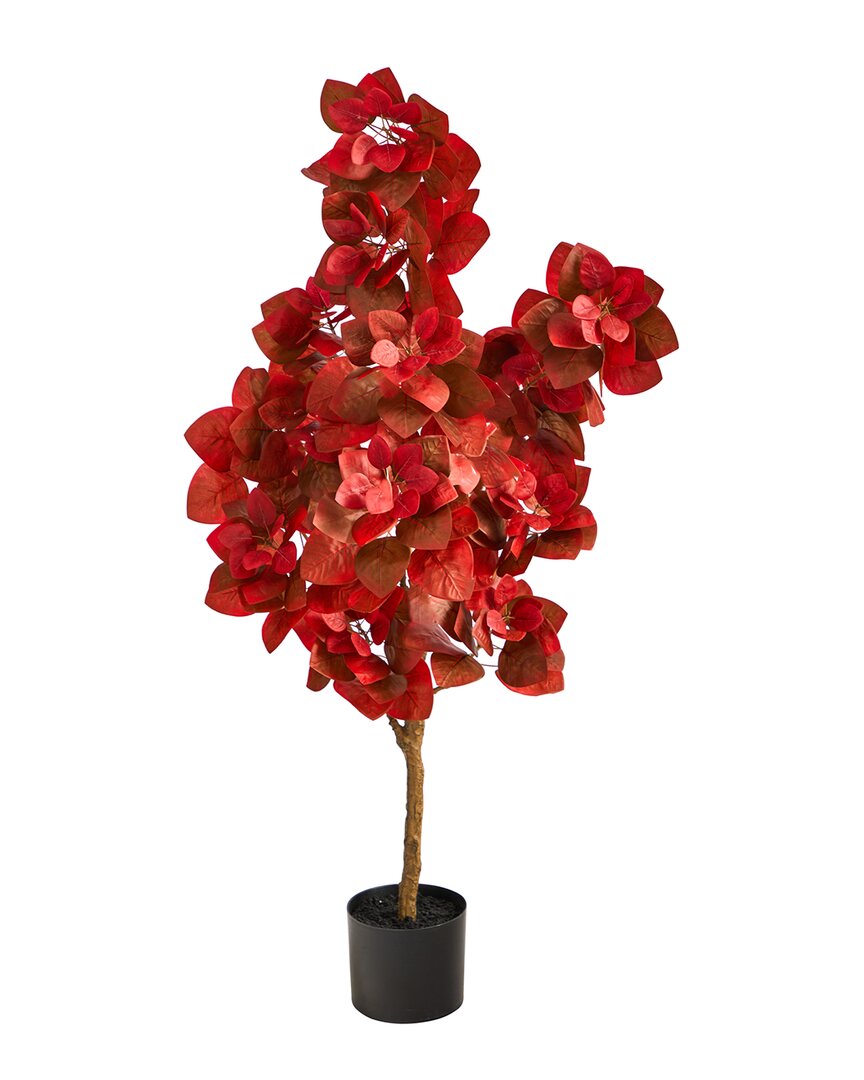 Nearly Natural Autumn Pomegranate Artificial Tree 4ft. In Orange